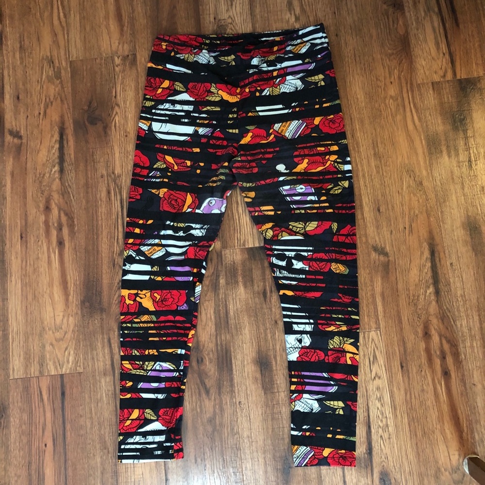 Lularoe Halloween Skull TC leggings